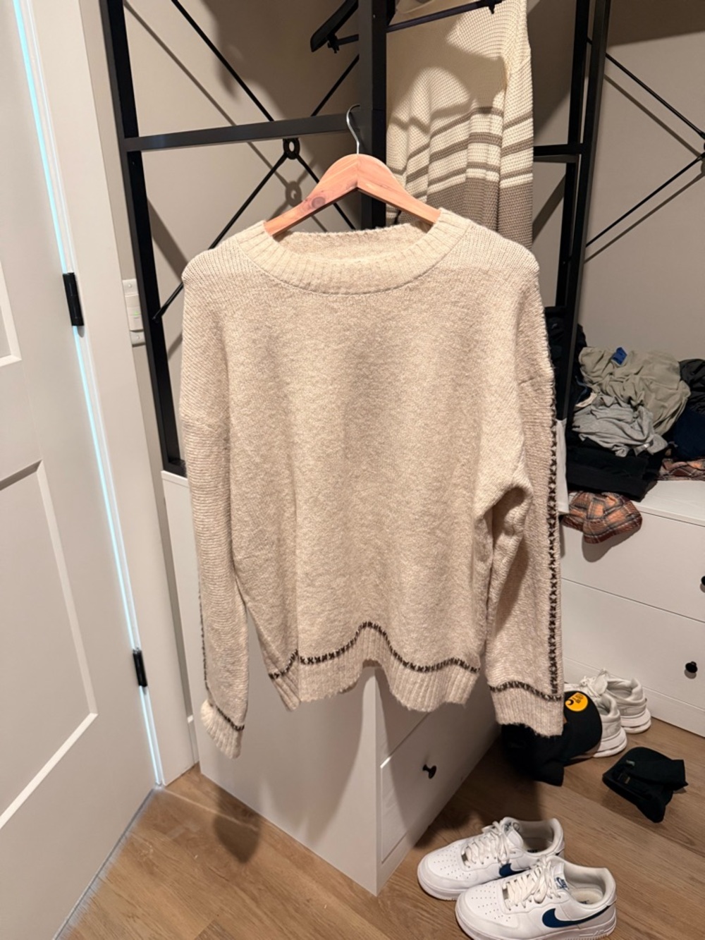 Cream Crewneck Women’s Sweater